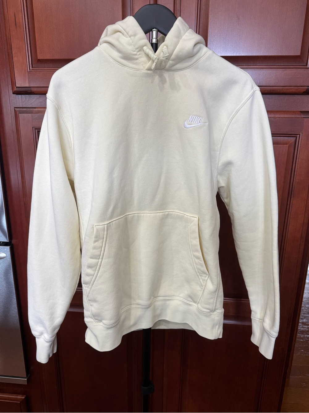Nike Cream Pullover Hoodie with Small Embroidered Logo